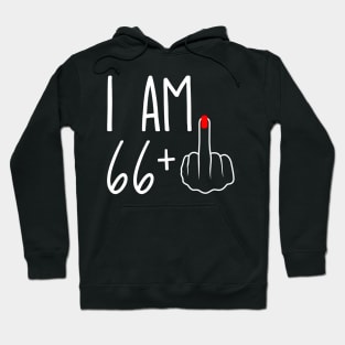 Vintage 67th Birthday I Am 66 Plus 1 Middle Finger Hoodie